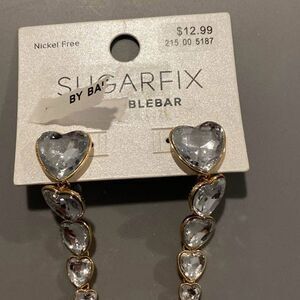 NEW Sugarfix by Baublebar Crystal Heart drop Earrings